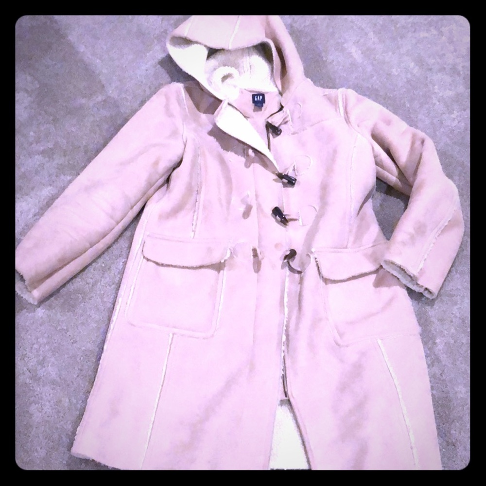 Knee length Sherpa style winter jacket